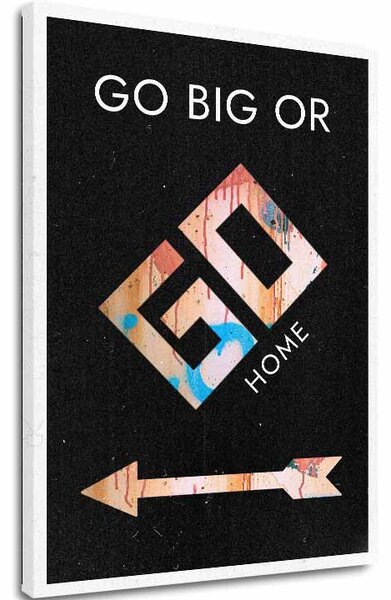 Obraz na plátne Go Big or Go Home - Motivačný Obraz