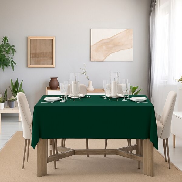 Obrus na stôl Standard tmavozelený Farba Tmavozelená Rozmery 90x90 cm