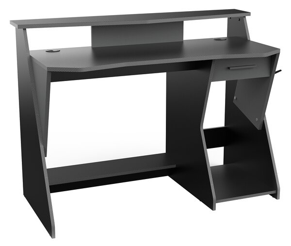 PC stôl SKIN sivý/čierny