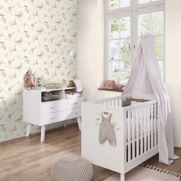 RASCH | Vliesová tapeta na stenu Kids World 2 252804 | 0,53 x 10,05 m | šedá