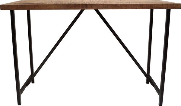 Drevený barový stôl s kovovými nohami