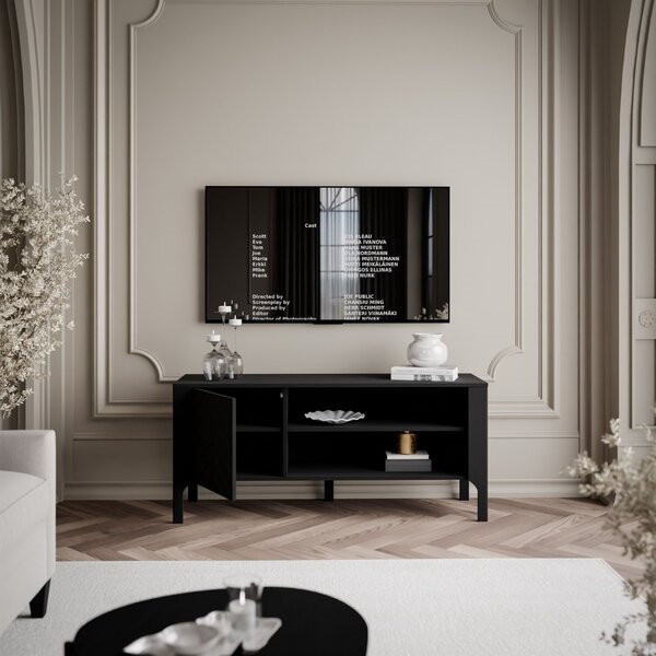 TV STOLÍK SALOME ČIERNY 135 cm