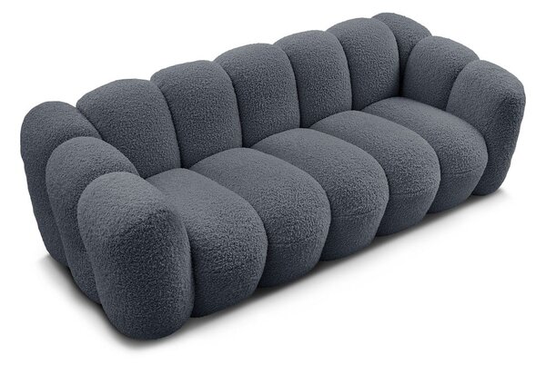 Tmavosivá pohovka z textílie buklé 232 cm Hippolyte – Bobochic Paris