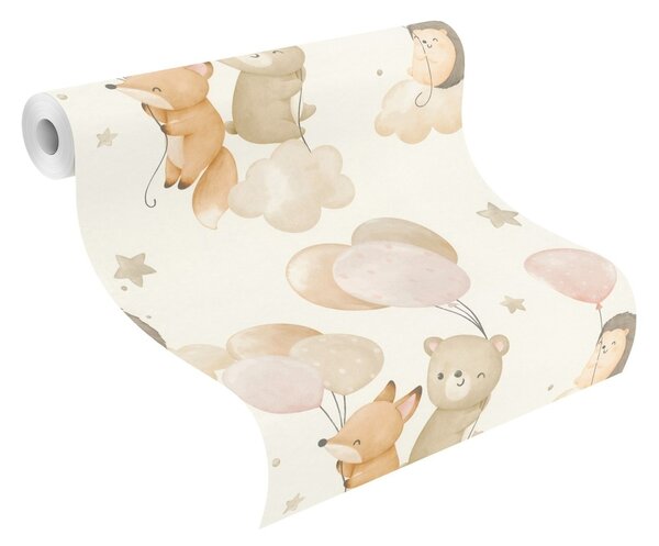 RASCH | Vliesová tapeta na stenu Kids World 2 302110 | 0,53 x 10,05 m | biela