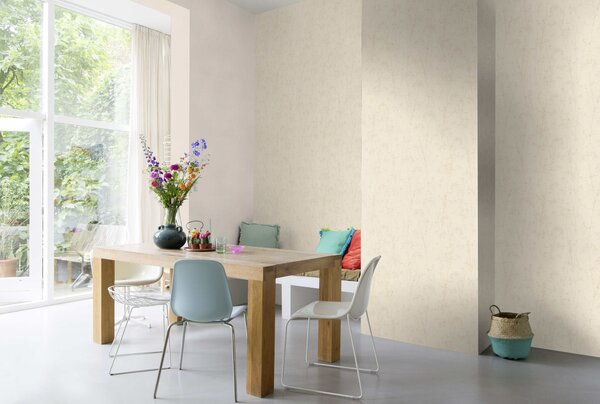 RASCH | Vliesová tapeta na stenu Beltesto 448504 | 0,53 x 10,05 m | krémová