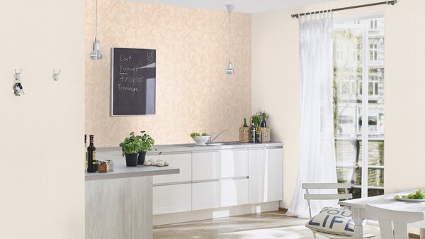 RASCH | Vliesová tapeta na stenu Beltesto 448504 | 0,53 x 10,05 m | krémová