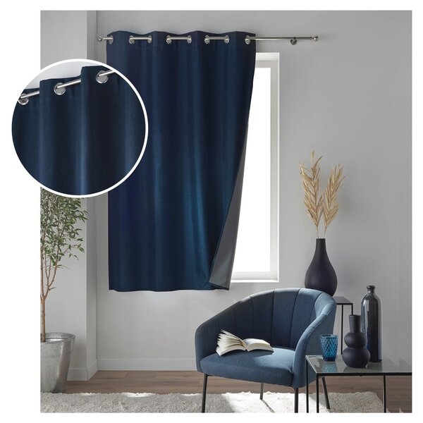 Tmavomodrý zatemňovací záves 140x180 cm Crepuscule – douceur d'intérieur