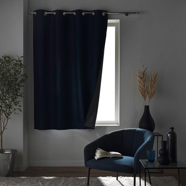 Tmavomodrý zatemňovací záves 140x180 cm Crepuscule – douceur d'intérieur