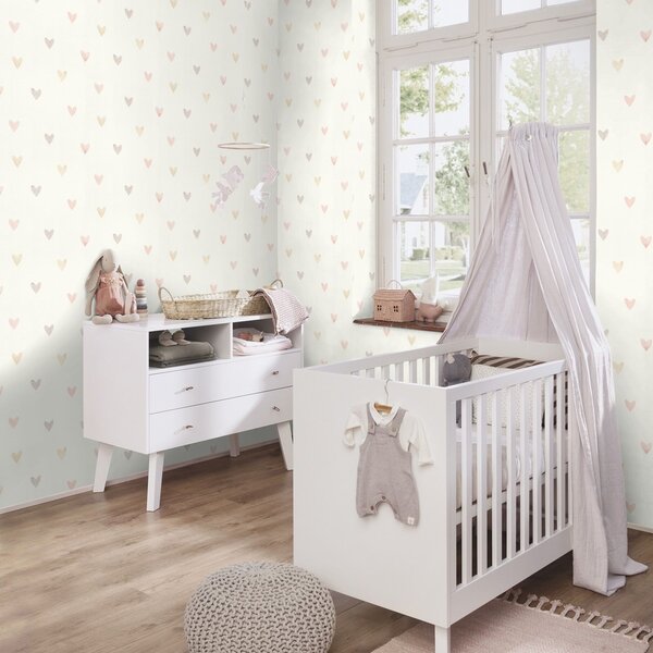 RASCH | Vliesová tapeta na stenu Kids World 2 301717 | 0,53 x 10,05 m | biela