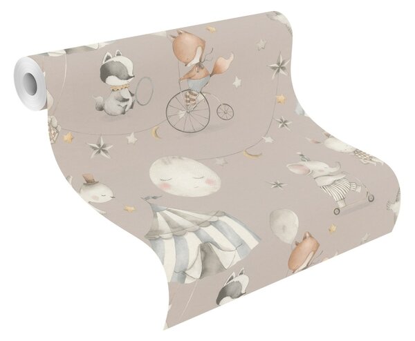 RASCH | Vliesová tapeta na stenu Kids World 2 301939 | 0,53 x 10,05 m | šedá