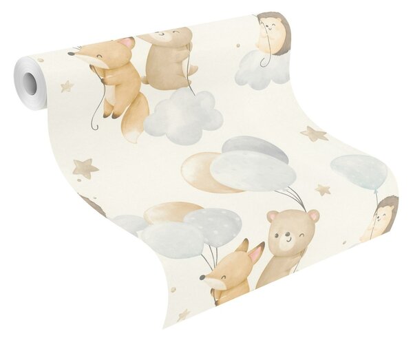 RASCH | Vliesová tapeta na stenu Kids World 2 302127 | 0,53 x 10,05 m | biela
