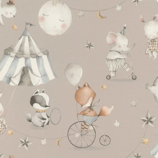 RASCH | Vliesová tapeta na stenu Kids World 2 301939 | 0,53 x 10,05 m | šedá