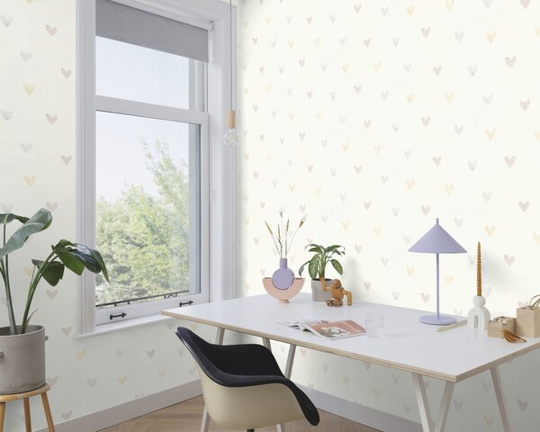 RASCH | Vliesová tapeta na stenu Kids World 2 301724 | 0,53 x 10,05 m | biela