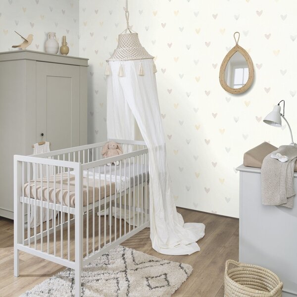 RASCH | Vliesová tapeta na stenu Kids World 2 301724 | 0,53 x 10,05 m | biela
