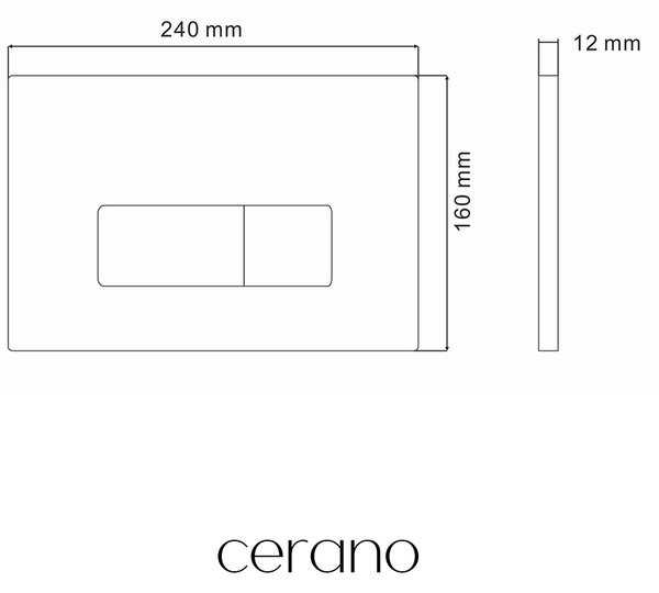 CERANO - Závesné WC s bidetom Cronus Pro - biela lesklá - tlačidlo Prime/Modulo, strieborné - voľne stojace - predstenová inštalácia / sadrokartón - …