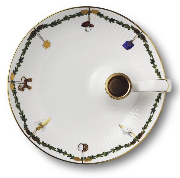 Porcelánový svietnik Star Fluted Christmas 17,5 cm