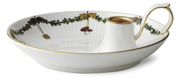 Porcelánový svietnik Star Fluted Christmas 17,5 cm