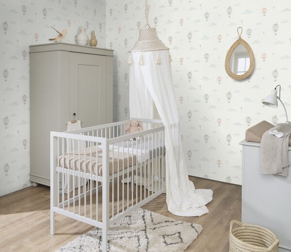 RASCH | Vliesová tapeta na stenu Kids World 2 302622 | 0,53 x 10,05 m | biela