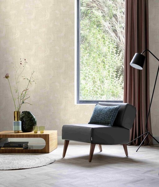 RASCH | Vliesová tapeta na stenu Beltesto 429046 | 0,53 x 10,05 m | krémová, béžová, metalická, ružová