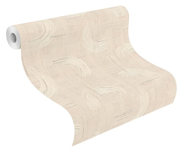 RASCH | Vliesová tapeta na stenu Beltesto 429046 | 0,53 x 10,05 m | krémová, béžová, metalická, ružová