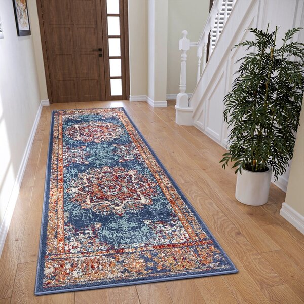Tmavomodrý koberec behúň 80x240 cm Orient Maderno – Hanse Home