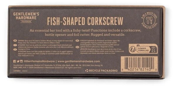 Vreckový otvárač na fľaše Fish Shaped – 3v1
