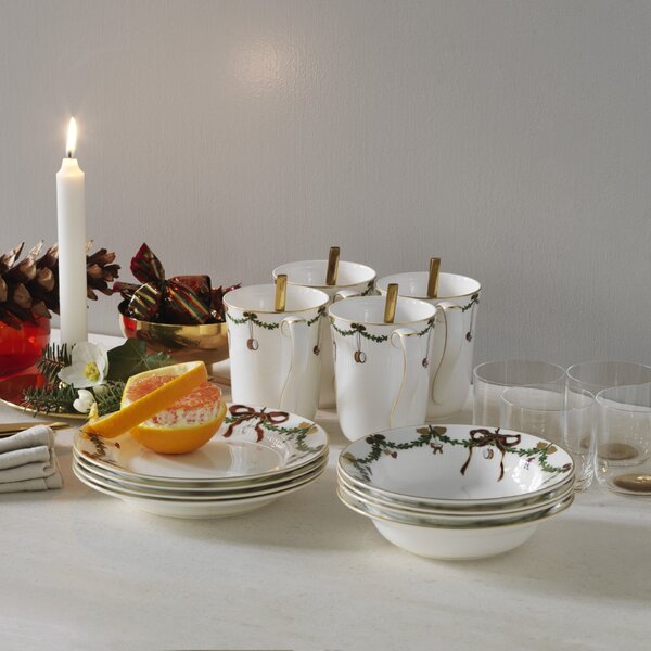 Porcelánový tanier Star Fluted Christmas 21 cm