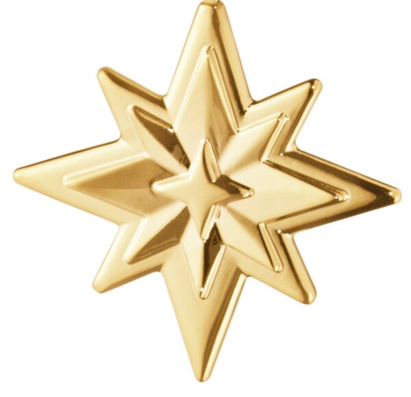 Pozlátený závesný svietnik na stromček Star 2024