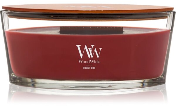 Woodwick Opulent Wood Rouge Oud vonná sviečka s dreveným knotom 453.6 g