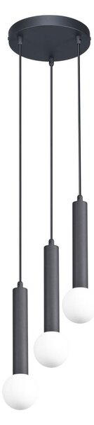 Italux PND-33574-3-BK závesné stropné svietidlo Filano | 5W G9 | čierna | opálová