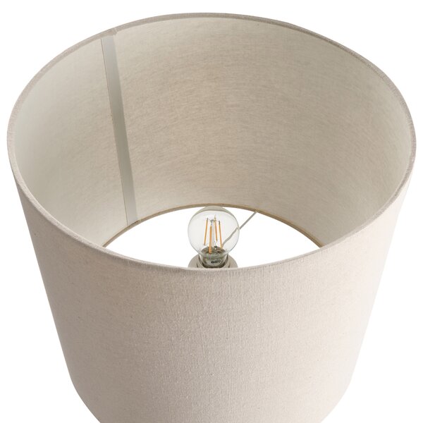 Stojaca lampa svetlohnedá kovový podstavec látkové tienidlo 149 cm moderný klasický štýl osvetlenie