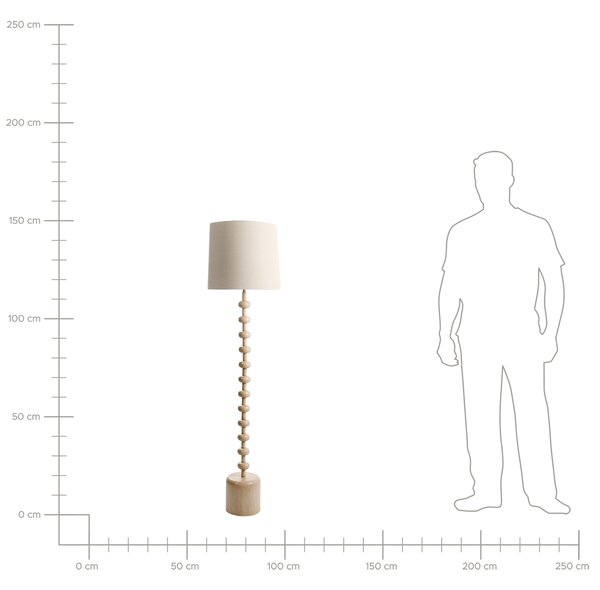 Stojaca lampa svetlohnedá kovový podstavec látkové tienidlo 149 cm moderný klasický štýl osvetlenie