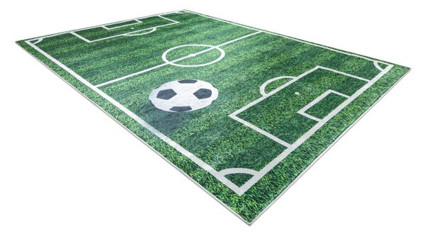 Detský koberec protišmykový BAMBINO 51760 futbalové ihrisko, zelený