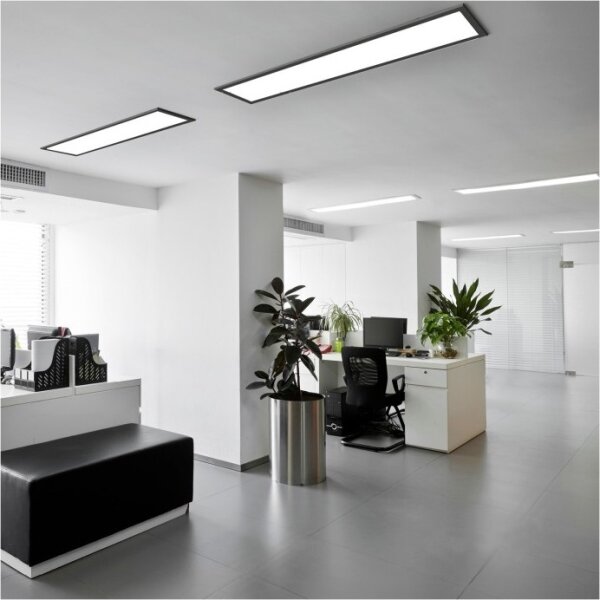LED Prisadený panel BRISBANE LED/36W/230V 4000K 29,5x119 cm čierna