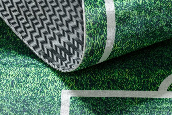 Detský koberec protišmykový BAMBINO 51760 futbalové ihrisko, zelený