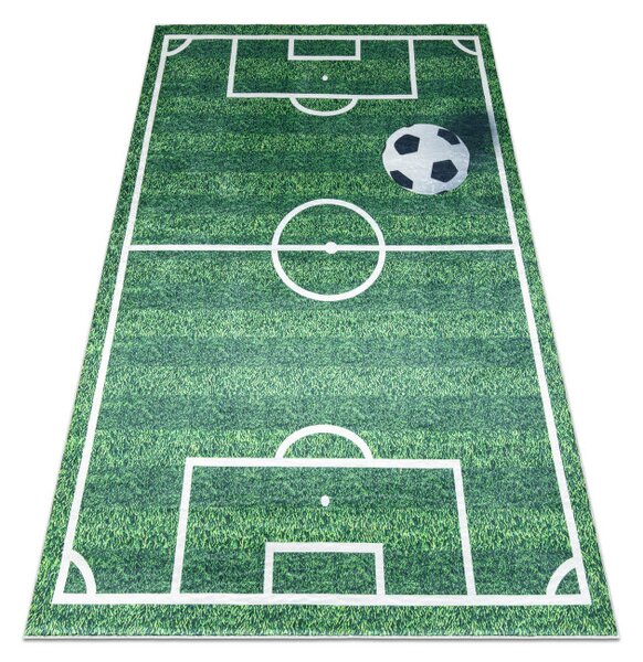 Detský koberec protišmykový BAMBINO 51760 futbalové ihrisko, zelený