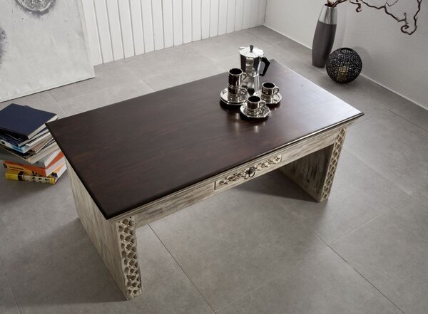 ANTIK Konferenčný stolík 115x60 cm, mango a akácia