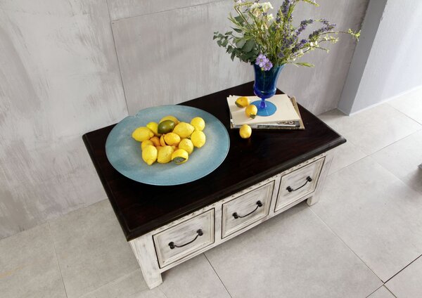 ANTIK Konferenčný stolík 100x57 cm, mango a akácia