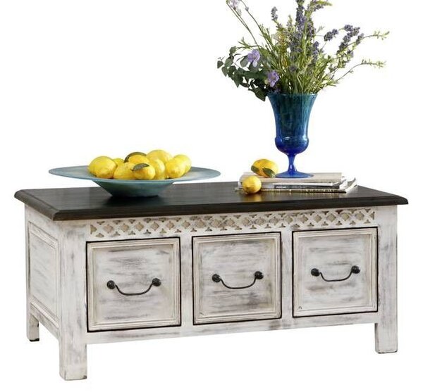 ANTIK Konferenčný stolík 100x57 cm, mango a akácia