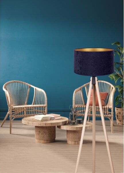 Brilagi - Stojacia lampa VELVET 1xE27/60W/230V béžová/modrá