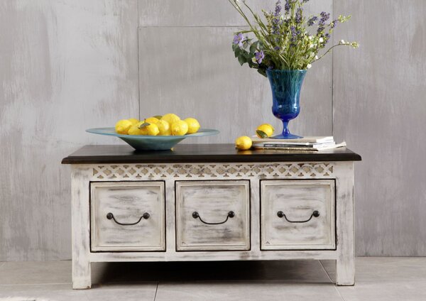 ANTIK Konferenčný stolík 100x57 cm, mango a akácia