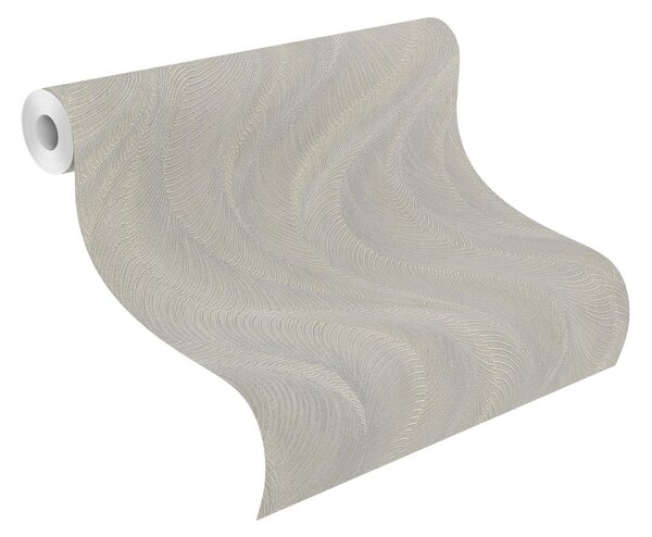 RASCH | Vliesová tapeta na stenu Incanto 659634 | 0,53 x 10,05 m | metalická, šedá