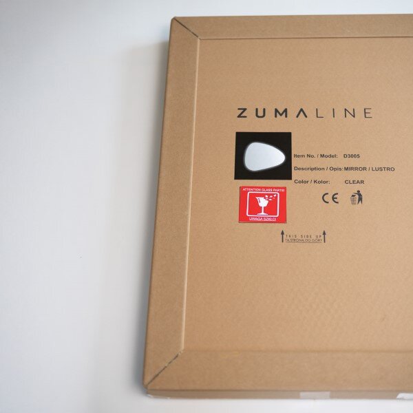 LED kúpeľňové zrkadlo s osvetlením v tvare trojuholníka so zaoblenými rohmi 716lm 3000+4000+6000K IP44, priehľadné - Zuma Line LUSTRO D3005