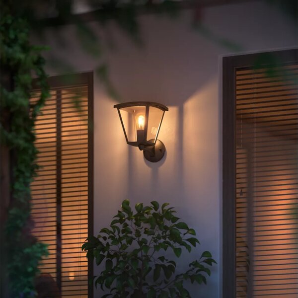 Philips HUE White INARA nástenné exteriérové svietidlo LED E27 7W 550lm 2100K IP44 čierne