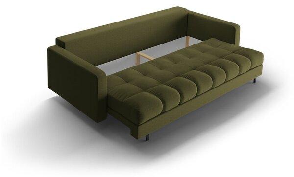 Zelená rozkladacia/s úložným priestorom pohovka 222 cm Bali – Cosmopolitan Design