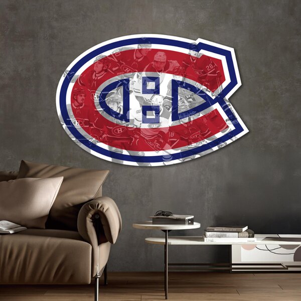 Farebný HDF obraz logo Montreal Canadiens
