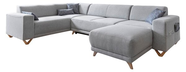 Svetlosivá rozkladacia/s úložným priestorom rohová pohovka (ľavý roh/do tvaru "U") Classy Sophie – Miuform