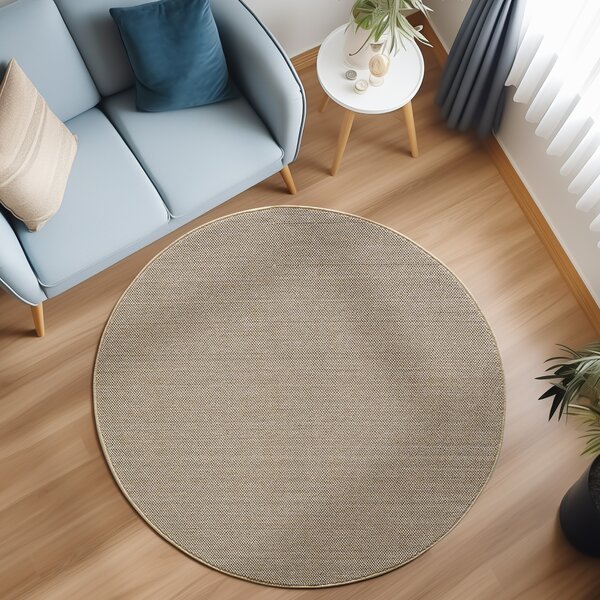 Ayyildiz, Kusový koberec Loom 4300 Beige kruh, 120x120 (priemer) kruh, béžová, obývacia izba
