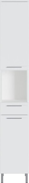 Biela vysoká kúpeľňová skrinka 30x190 cm Arvada - Germania