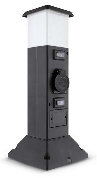 Brilagi - Vonkajšie svietidlo so 2 zásuvkami SCHUKO 1xE14/15W/230V IP44 čierne